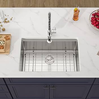 UNDER THE COUNTER／DON'T LOOK BACK SOMRXO 32 Inch Undermount Kitchen Sink Black - 16 Gauge